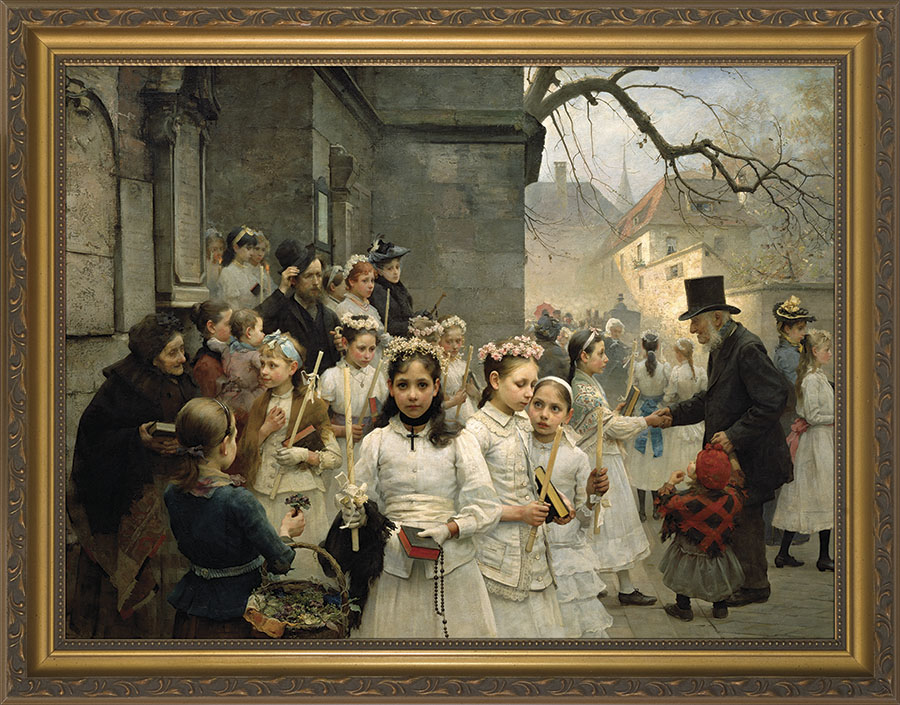 900x705 After The First Holy Communion - First Communion Painting