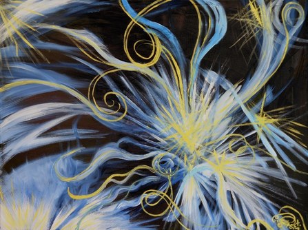 447x334 God's Creation. Day One To Six. Paintings By Caroline Street - First Day In Heaven Painting