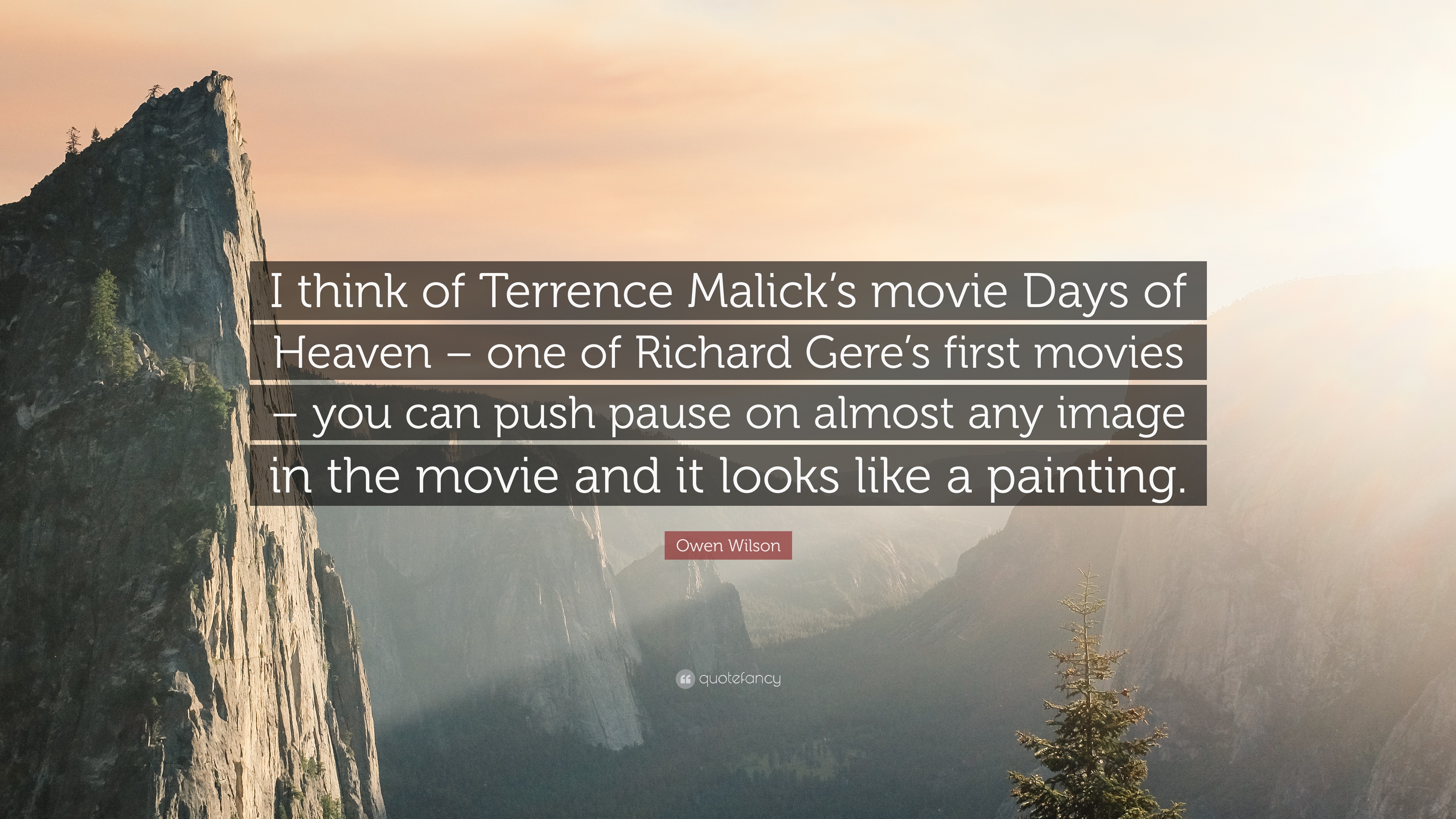 3840x2160 Owen Wilson Quote Think Terrence Malick's Movie Days - First Day In Heaven Painting