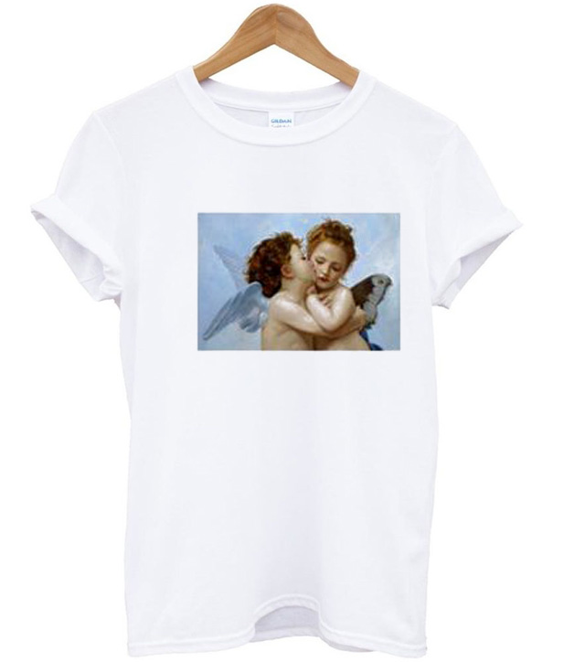 617x724 Angel Painting First Kiss T Shirt - First Kiss Painting