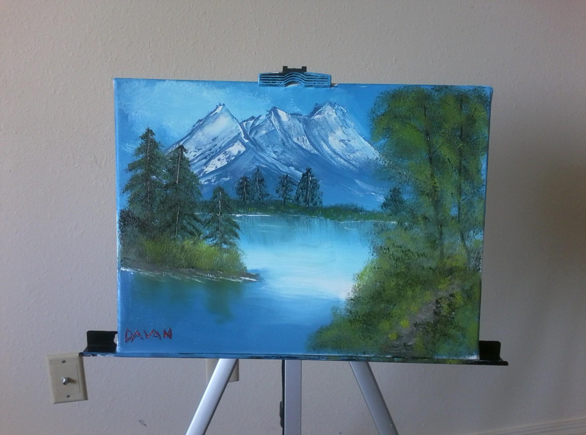 2048x1520 My 10 Year Old Daughter's First Painting Using Bob Ross's The Joy - First Painting