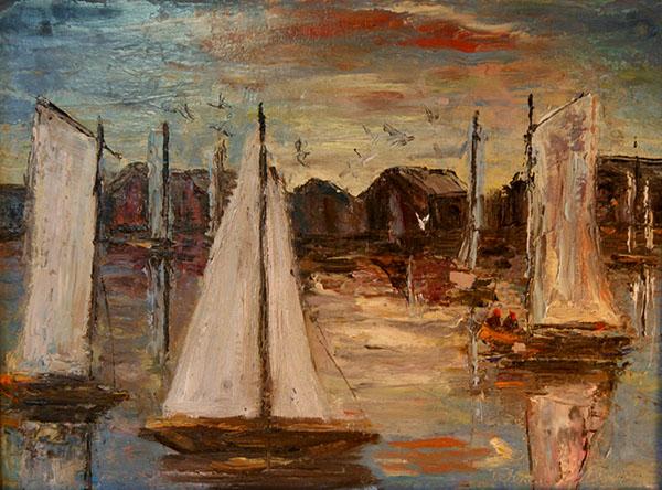 600x444 Sailboat Paintings - First Painting