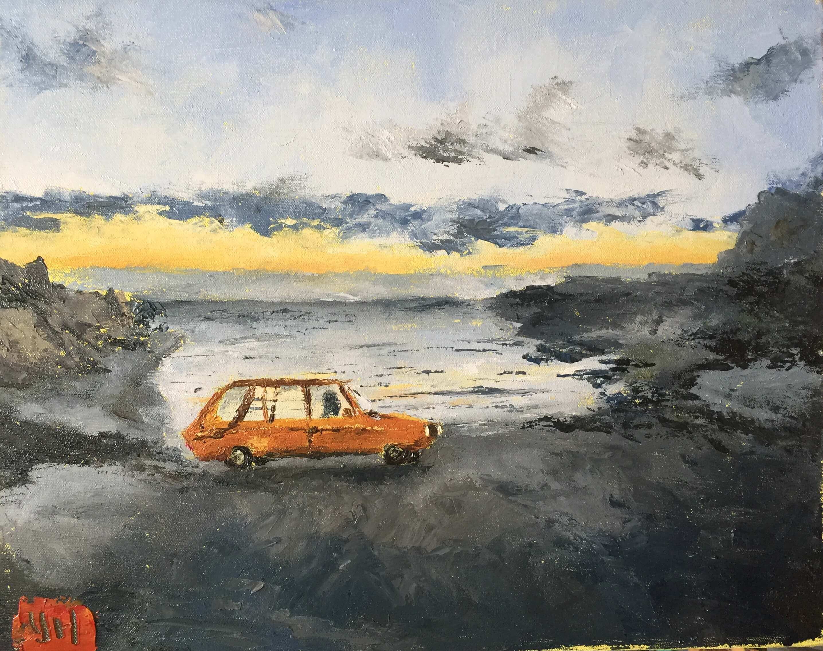 2872x2272 Sunset Oil Painting - First Painting