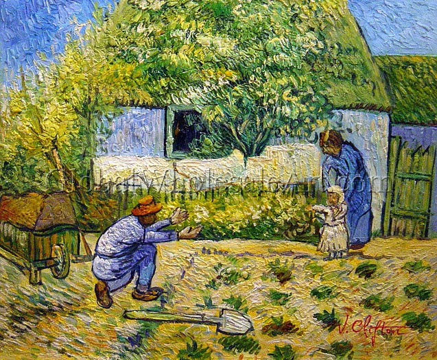 637x525 Vincent Van Gogh - First Steps Painting
