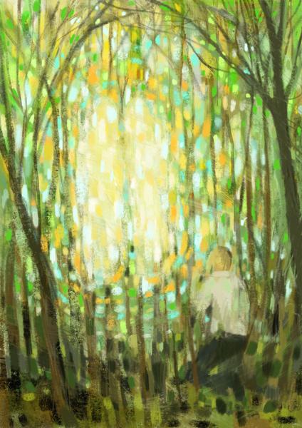 424x600 When Within The Shady Woodland New Vision Art - First Vision Painting