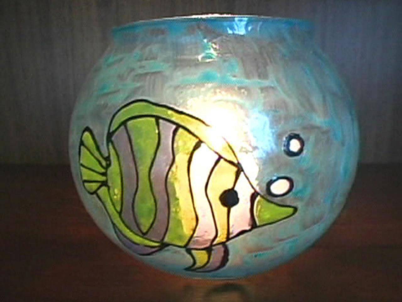 1280x960 How To Paint A Glass Fish Bowl Hgtv - Fish Bowl Painting