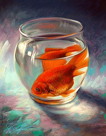 Fish Bowl Painting at PaintingValley.com | Explore collection of Fish ...