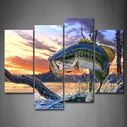 425x425 First Wall Art - Fish Jumping Out Of Water Painting