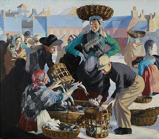 520x457 Crawford Art Gallery, Cork City, Ireland. 1926 1950 Painting - Fish Market Painting