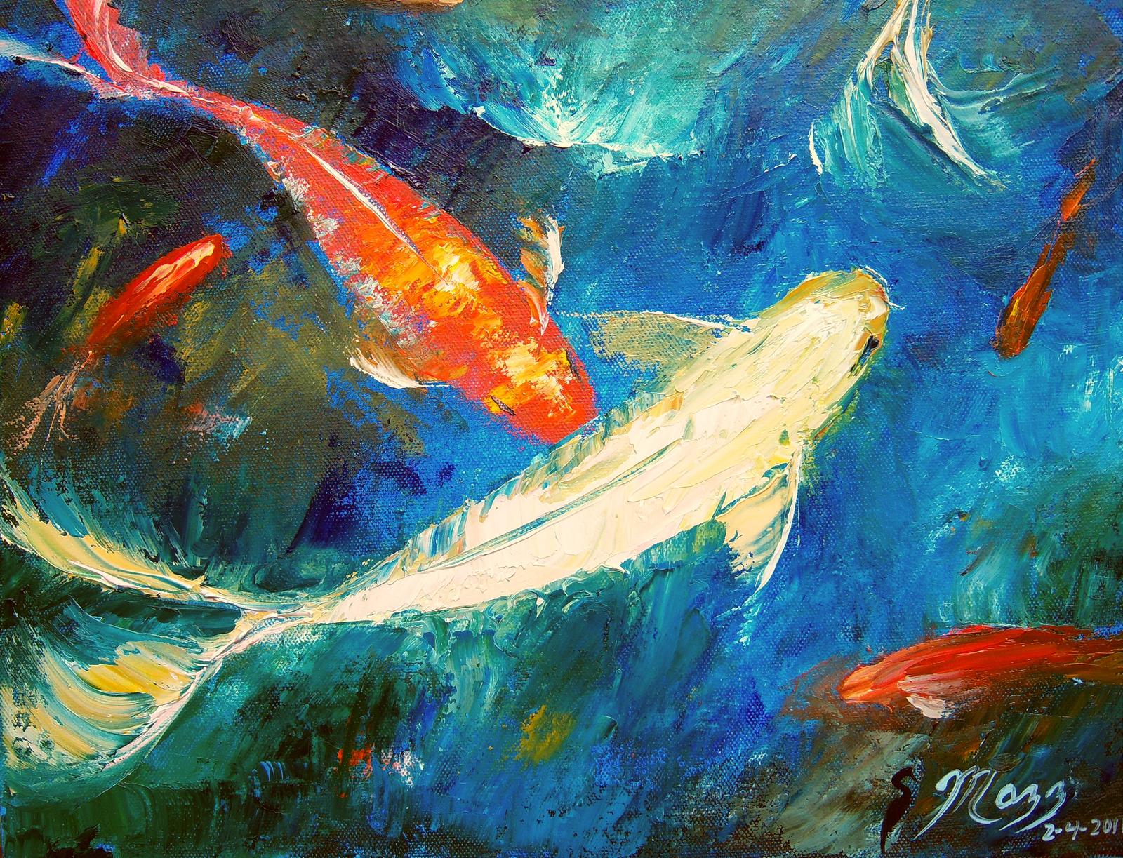 Fish Oil Painting at PaintingValley.com | Explore collection of Fish ...