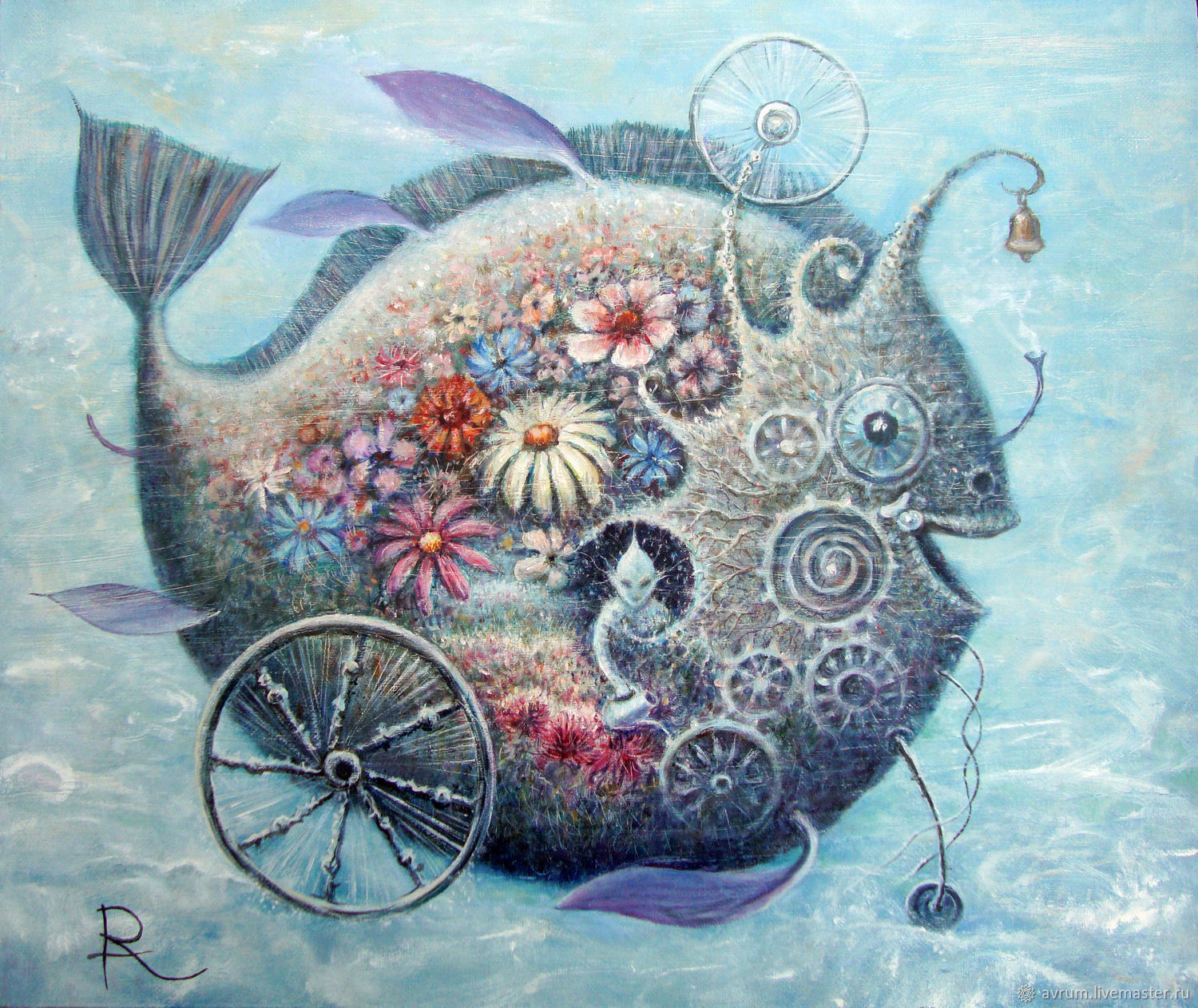 1500x1262 Perpetumfish. Fish. Oil Painting Shop Online On Livemaster - Fish Oil Painting