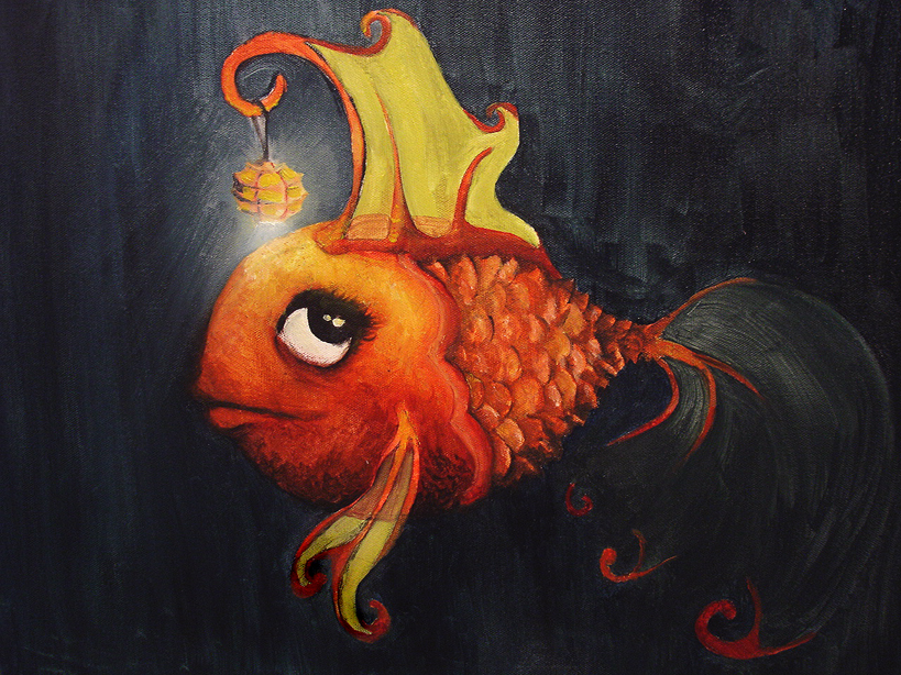 819x614 Lola The Fish - Fish Oil Painting