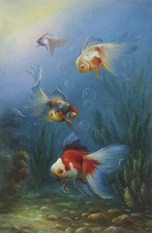 300x458 Fishfish Oil Paintingreproductions,handmade,gallery,picture - Fish Oil Painting