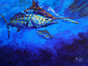 300x225 Fish Art Marine Art Paintings Prints Savlen - Fish Painting