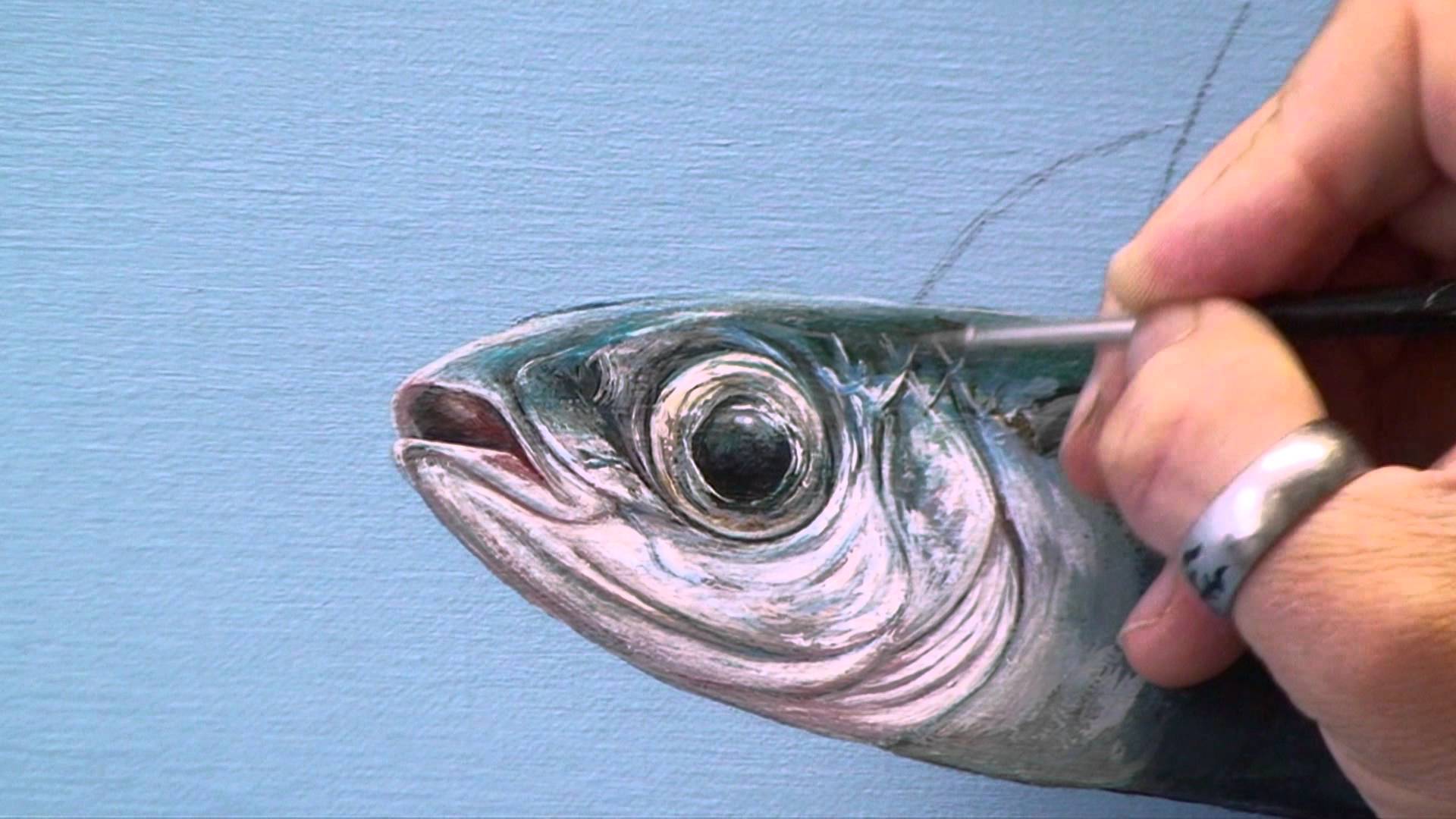 1920x1080 Making Of Walk The Fish A Painting By Marcel Witte - Fish Painting