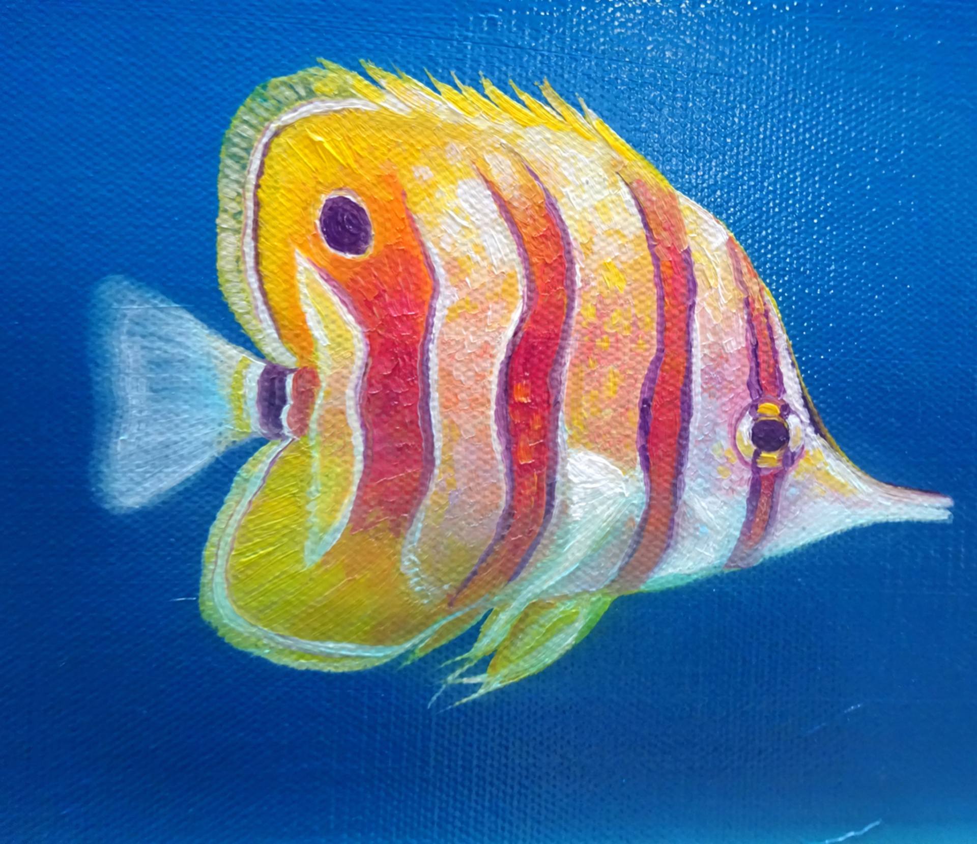 1920x1658 Saatchi Art Under The Crystal Ocean - Fish Painting