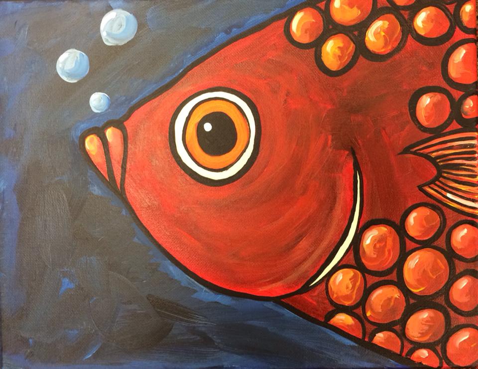 960x741 Kids Kanvas Fish - Fish Painting For Kids