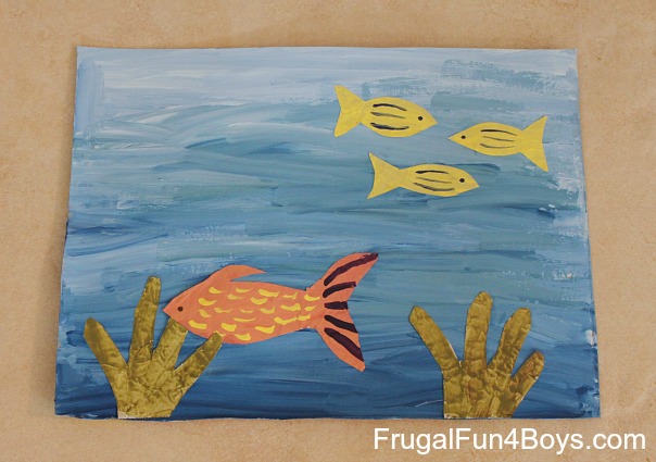 604x425 Under The Sea Artwork For Kids - Fish Painting For Kids