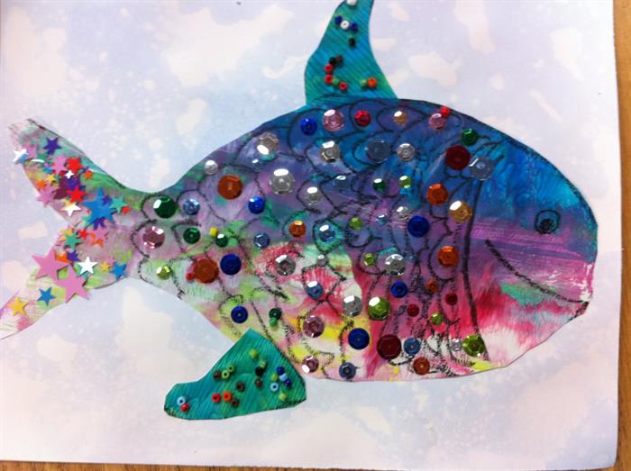 700x523 Craft Painting Crafting - Fish Painting For Kids