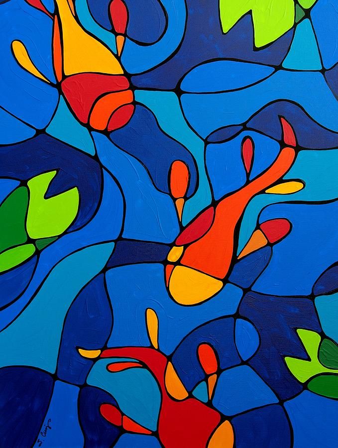 679x900 Koi - Fish Painting For Kids