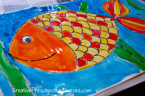 500x333 Painting Creative Preschool Resources - Fish Painting For Kids