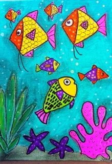 219x320 Art Projects For Kids Koi Fish Painting By Stephanie Strauss - Fish Painting For Kids