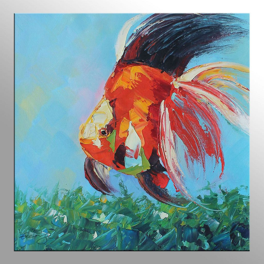 Fish Painting On Canvas at PaintingValley.com | Explore collection of ...