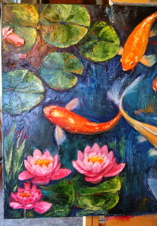 Easy Koi Fish Painting Acrylic Painting Inspired