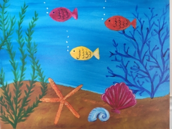 350x262 Fish Tank. This Is A Family Paint Class And All Ages Are Welcome - Fish Tank Painting