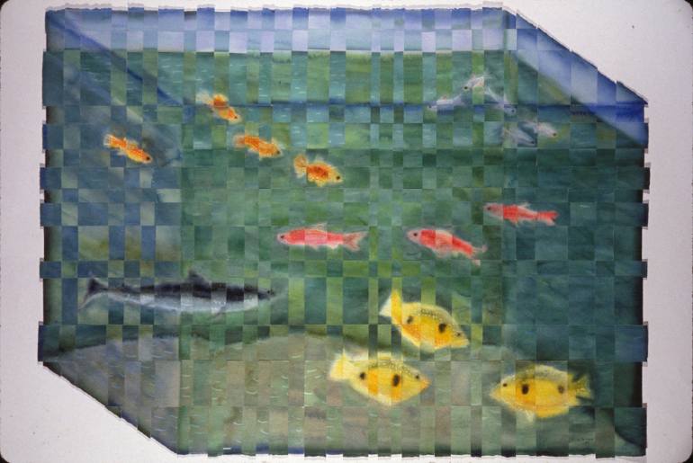 770x515 Saatchi Art Fish Tank With Fish And Shark I Painting By Alice - Fish Tank Painting