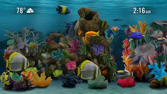 569x320 Screensaver] Aquarium Screensaver - Fish Tank Painting