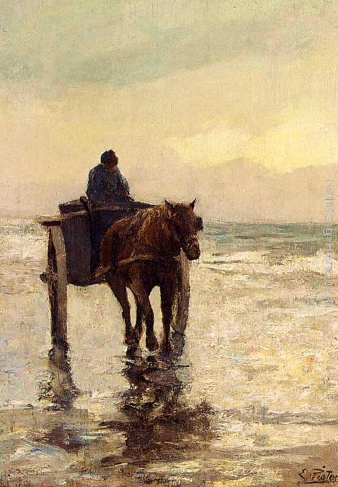 694x1000 Evert Pieters The Shell Fisher Painting Anysize 50% Off - Fisher Painting