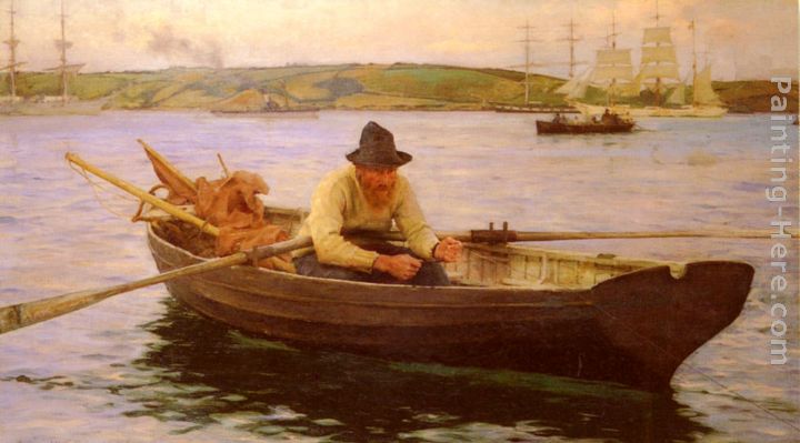720x399 Henry Scott Tuke The Fisherman Painting Anysize 50% Off - Fisherman Painting