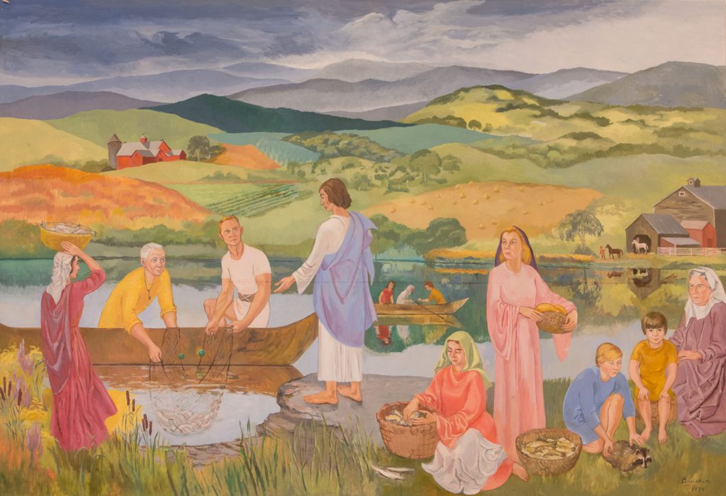 1024x699 Quechee Church Murals - Fishers Of Men Painting