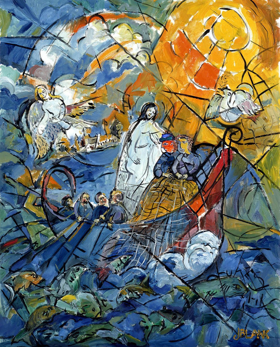 1162x1440 Artist Enhanced Original Remarque 18x24 Inspired - Fishers Of Men Painting