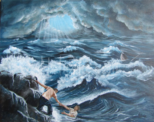 500x398 Worshipping God With All My Art Fishers Of Men Commission - Fishers Of Men Painting