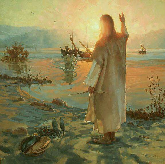 576x573 Follow Me And I Will Make You Fishers Of Men - Fishers Of Men Painting