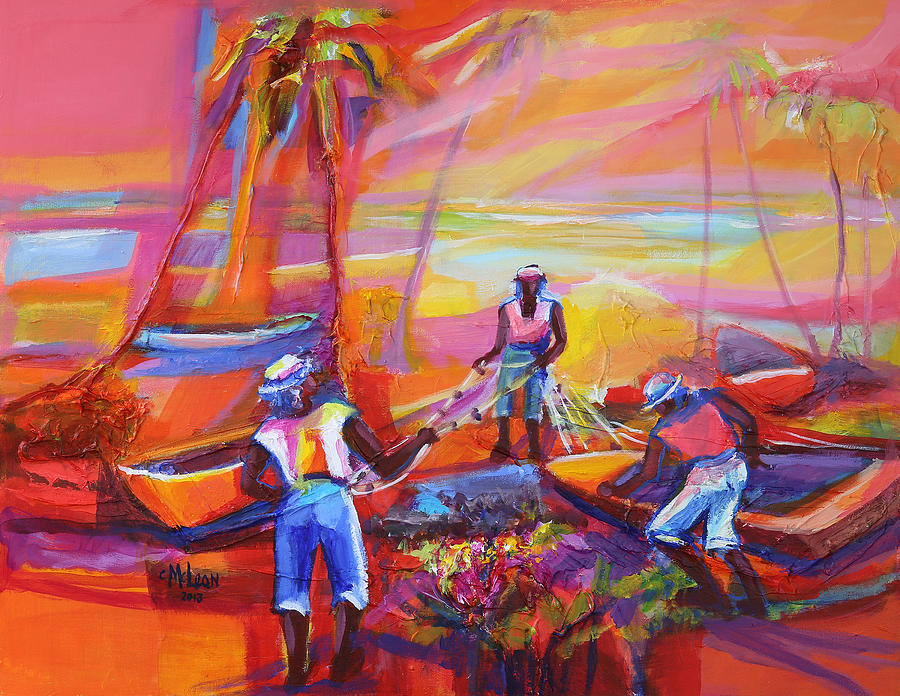 900x696 Fishers Of Men Ii Painting By Cynthia Mclean - Fishers Of Men Painting