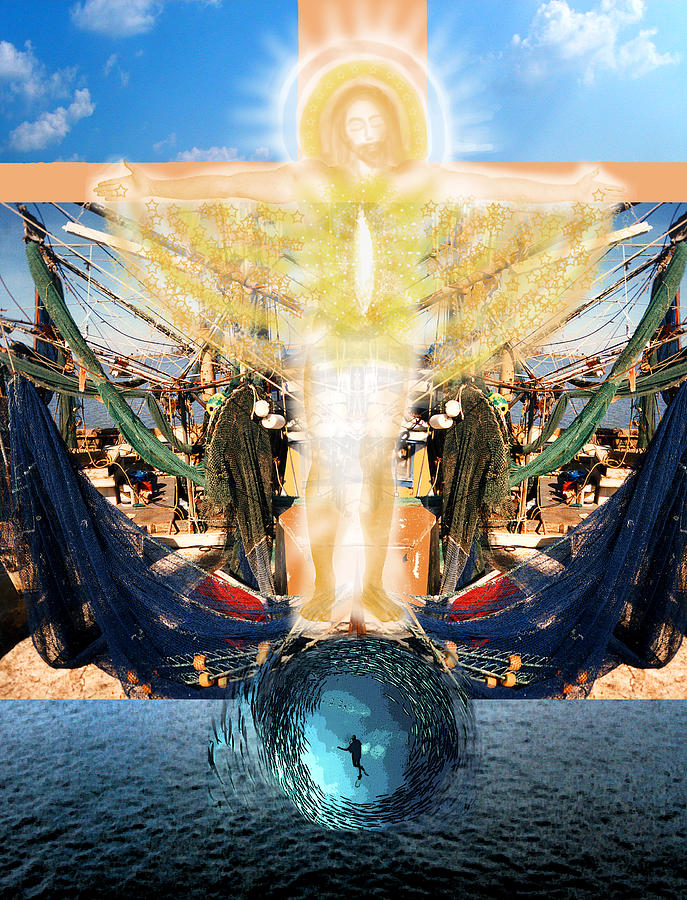 687x900 Fishers Of Men Painting By Anne Cameron Cutri - Fishers Of Men Painting