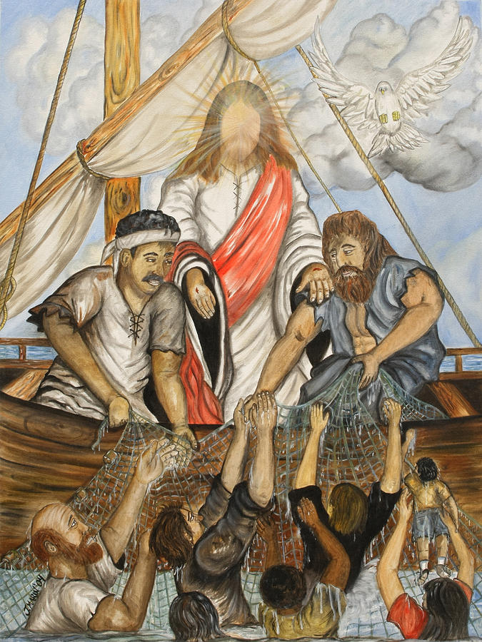 675x900 Fishers Of Men Painting By Jesus Marin - Fishers Of Men Painting