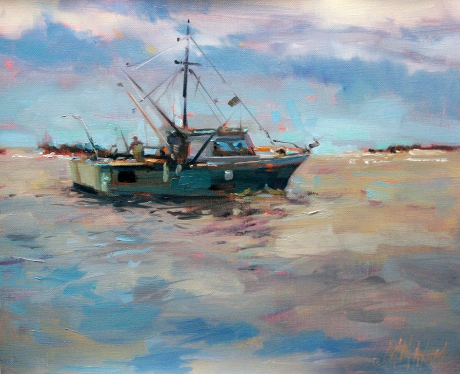 943x768 Tofino Fishing Boat Painting From B.c. Canada On The Ocean By - Fishing Boat Painting