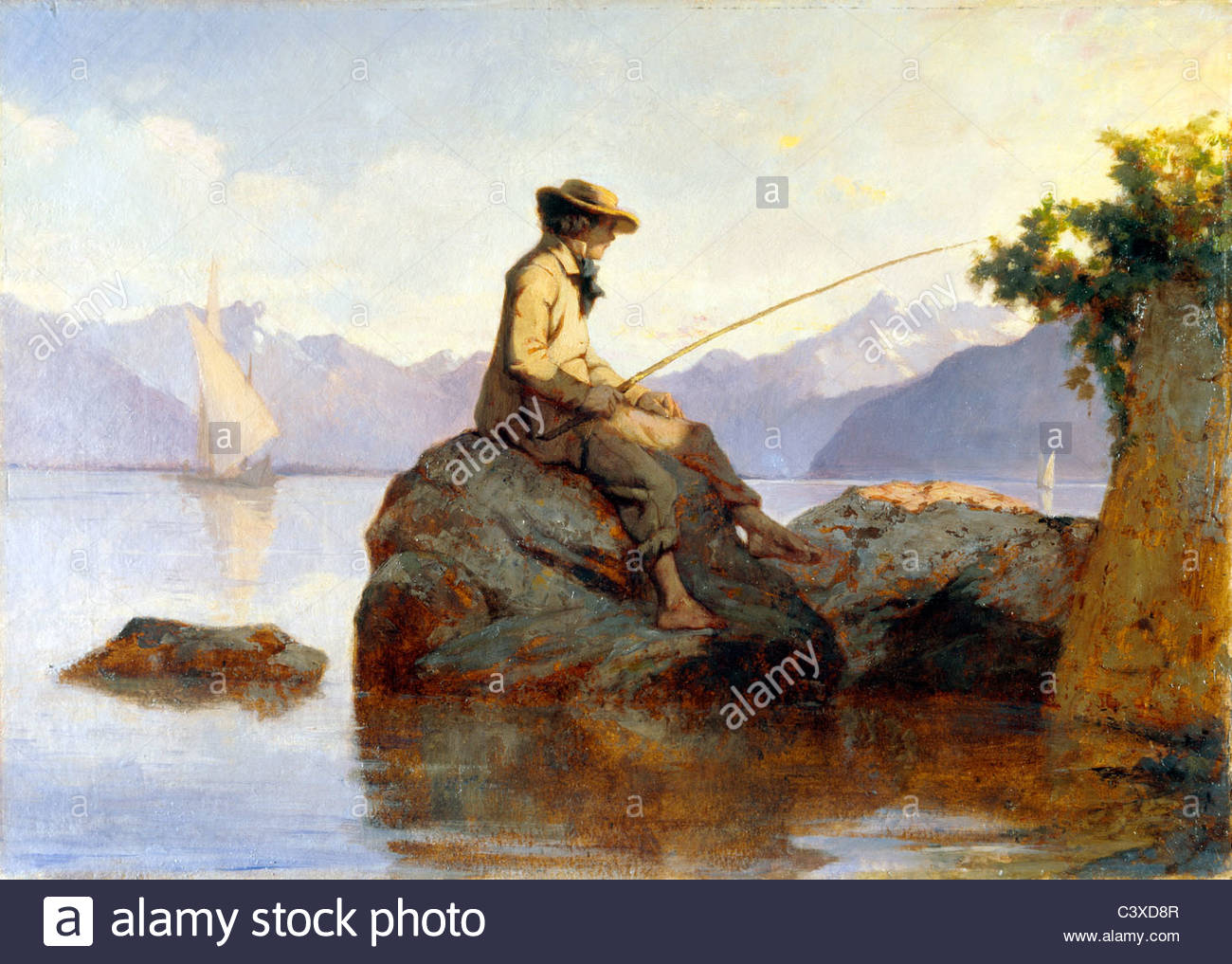 1300x1017 Fishing Lake Painting Stock Photos Amp Fishing Lake Painting Stock - Fishing Painting