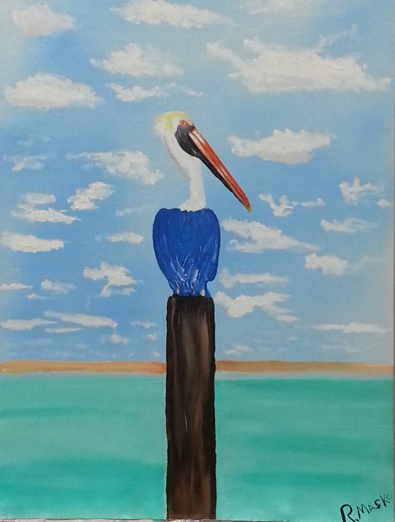 770x1018 Saatchi Art The Fishing Pole Painting By Randy Maske - Fishing Pole Painting