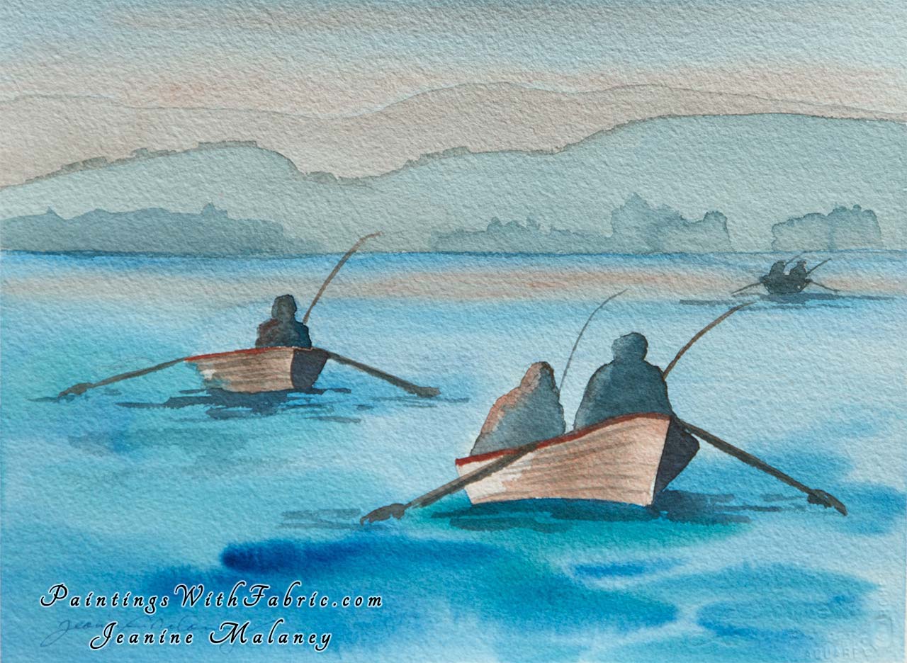 1280x936 Tyee Fishing Watercolor Painting - Fishing Pole Painting