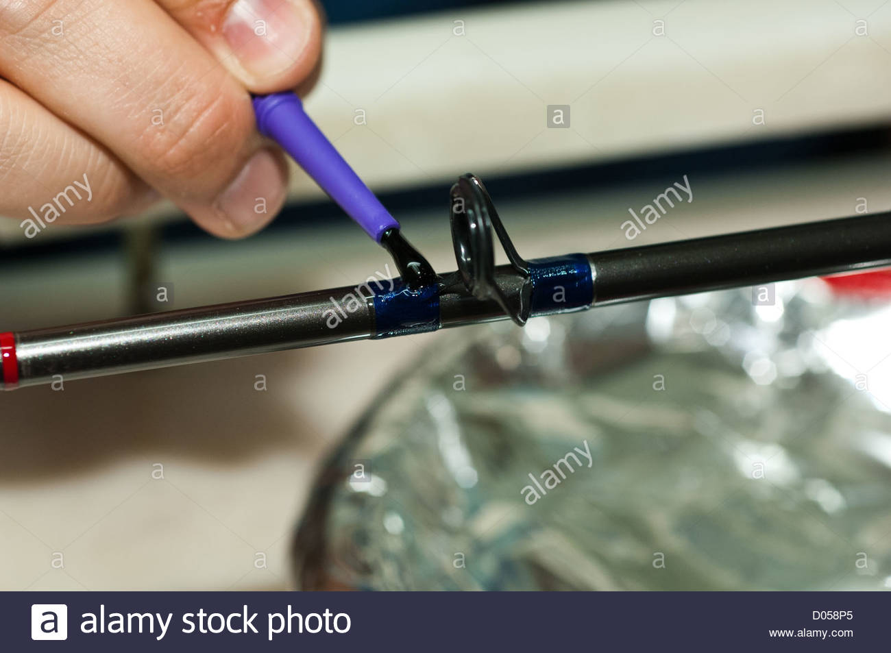 1300x953 Fishing Rod Builder Painting Epoxy Glue Over Thread Wraps - Fishing Rod Painting