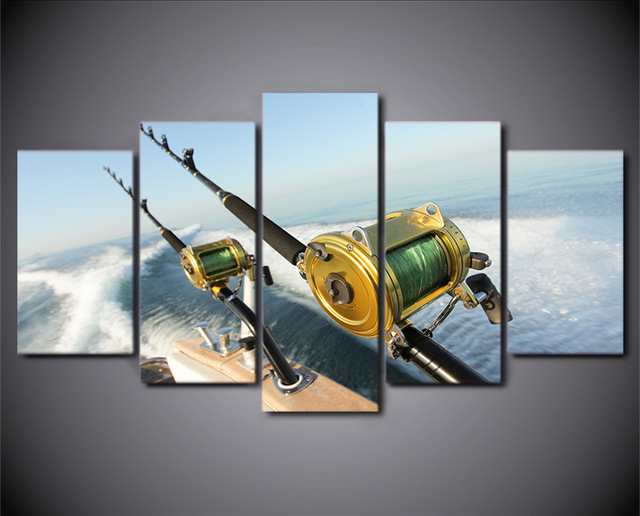 Fishing Rod Painting at PaintingValley.com | Explore collection of ...