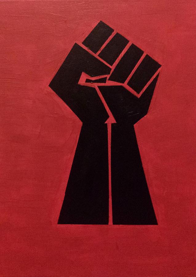 637x900 Revolutionist Fist Painting By Donald Beasley - Fist Painting