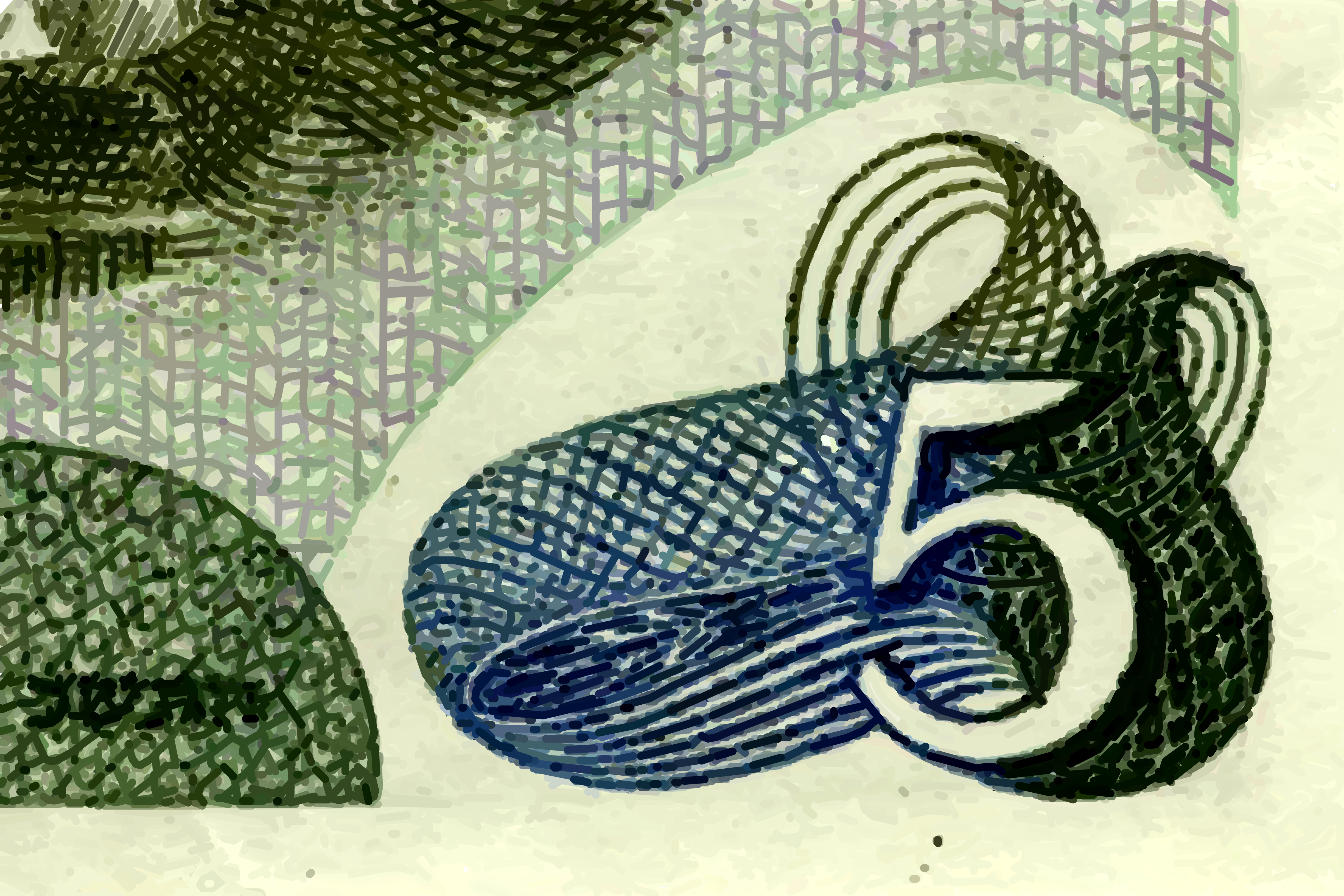 4600x3067 Number Five Painting Six Acres - Five Painting