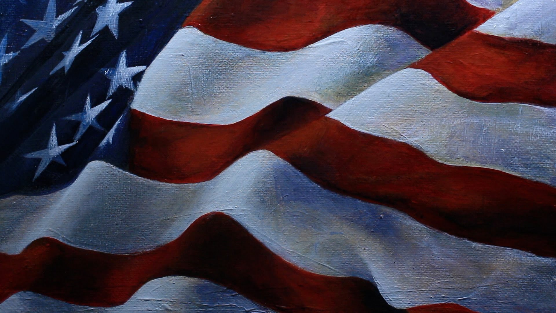 1920x1080 Art Videos Painting The American Flag (Song This Land Is Your - Flag Painting
