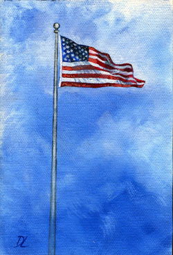250x369 American Flag Painting Dan Lacey Friend To View All Paintings - Flag Painting